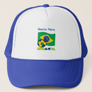 Boné Personalização Azul da Bola de Futebol da Bandeira