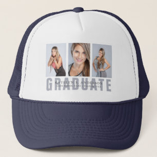 Boné Personalização da Colagem de Fotos de Graduação