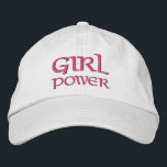 Boné Personalização da Tipografia Moderna Simples de En<br><div class="desc">Moça Power Simple Modern Typografia Personalizada Bordered Baseball apresenta o simples texto bordado "Girl Power". Perfeito como presente para seu melhor amigo,  primo,  irmã,  mãe e muito mais. Criado pelo Evco Studio www.zazzle.com/store/evcostudio</div>