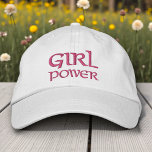 Boné Personalização da Tipografia Moderna Simples de En<br><div class="desc">Moça Power Simple Modern Typografia Personalizada Bordered Baseball apresenta o simples texto bordado "Girl Power". Perfeito como presente para seu melhor amigo,  primo,  irmã,  mãe e muito mais. Criado pelo Evco Studio www.zazzle.com/store/evcostudio</div>