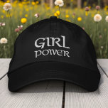 Boné Personalização da Tipografia Moderna Simples de En<br><div class="desc">Moça Power Simple Modern Typografia Personalizada Bordered Baseball apresenta o simples texto bordado "Girl Power". Perfeito como presente para seu melhor amigo,  primo,  irmã,  mãe e muito mais. Criado pelo Evco Studio www.zazzle.com/store/evcostudio</div>
