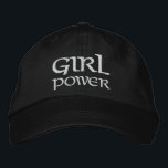 Boné Personalização da Tipografia Moderna Simples de En<br><div class="desc">Moça Power Simple Modern Typografia Personalizada Bordered Baseball apresenta o simples texto bordado "Girl Power". Perfeito como presente para seu melhor amigo,  primo,  irmã,  mãe e muito mais. Criado pelo Evco Studio www.zazzle.com/store/evcostudio</div>