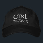 Boné Personalização da Tipografia Moderna Simples de En<br><div class="desc">Moça Power Simple Modern Typografia Personalizada Bordered Baseball apresenta o simples texto bordado "Girl Power". Perfeito como presente para seu melhor amigo,  primo,  irmã,  mãe e muito mais. Criado pelo Evco Studio www.zazzle.com/store/evcostudio</div>
