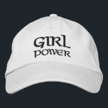 Boné Personalização da Tipografia Moderna Simples de En<br><div class="desc">Moça Power Simple Modern Typografia Personalizada Bordered Baseball apresenta o simples texto bordado "Girl Power". Perfeito como presente para seu melhor amigo,  primo,  irmã,  mãe e muito mais. Criado pelo Evco Studio www.zazzle.com/store/evcostudio</div>