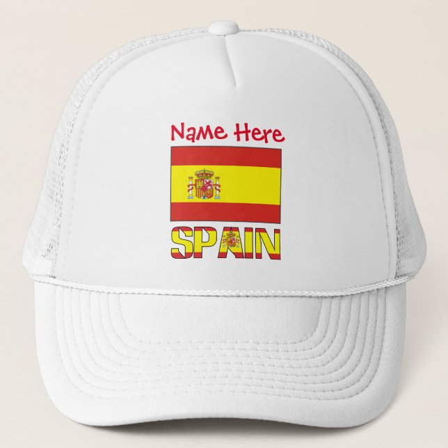 Boné Personalizado da Bandeira da Espanha para Cam (Frente)