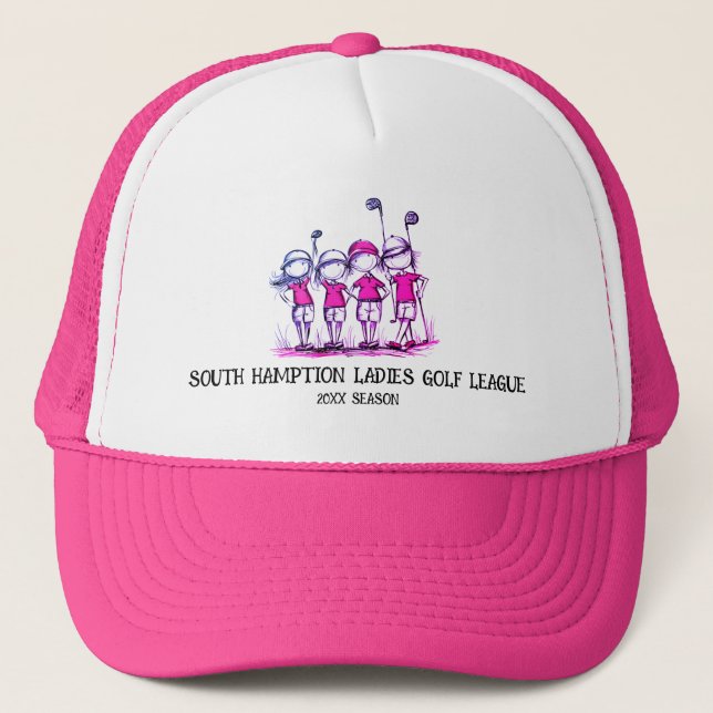 Boné Personalizado da Liga de Golfe Feminino (Frente)