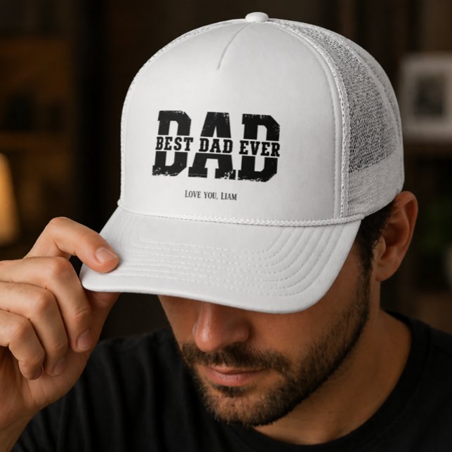 Boné Personalizado de Caminhoneiro Melhor Pai do M (Criador carregado)