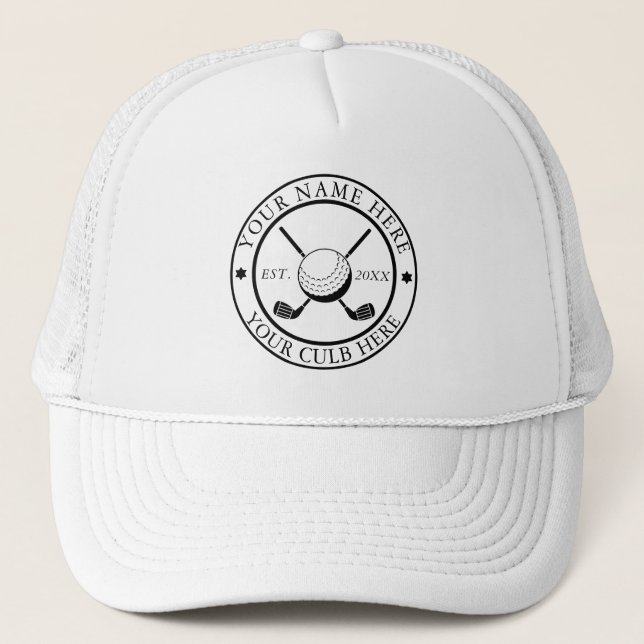 Boné Personalizado de Golfe com Logotipo do Clube (Frente)