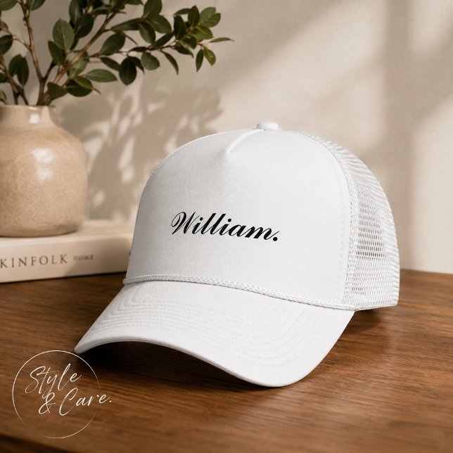 Boné Personalizado de Motorista com Nome Customiza (Personalized Trucker Hat with Custom Name)