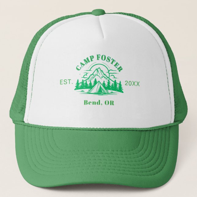 Boné Personalizado de Viagem de Acampamento de Ver (Frente)