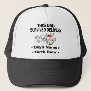 Boné personalizado do menino do novo papai