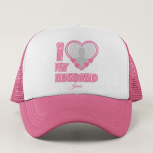 Boné Personalizado Eu Amo Meu Marido - Adicionar Fotogr