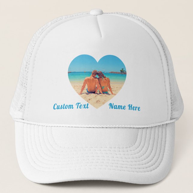 Boné Personalizado o Chapéu Fotográfico com Nome de Tex (Frente)
