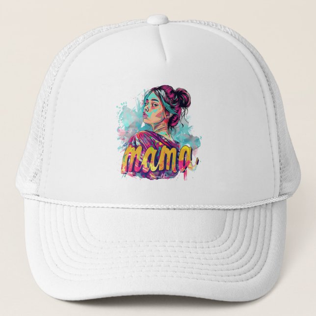 Boné Personalizado Retro Mama Pop Art (13) (Frente)