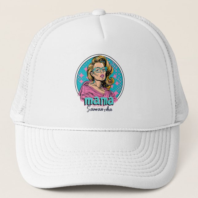 Boné Personalizado Retro Mama Pop Art (8) (Frente)