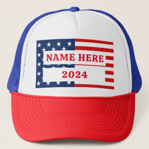 Boné Personalizar Nome da Eleição Bandeira Americana