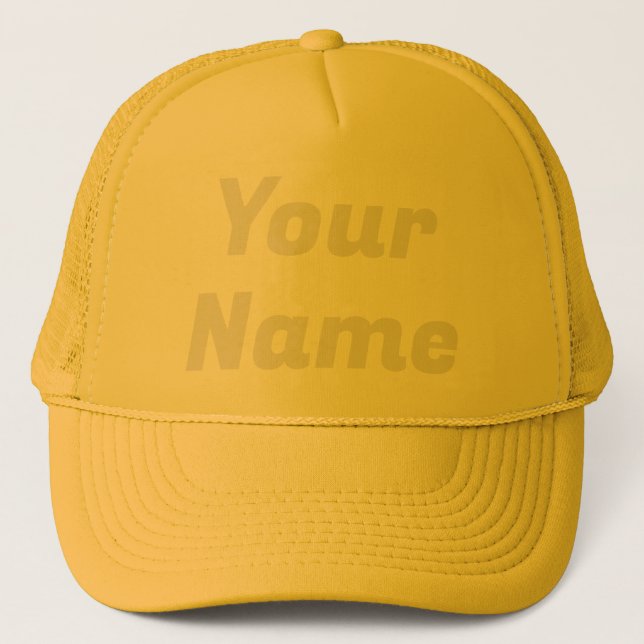 Boné PERSONALIZÁVEL amarelo (Frente)