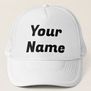 Boné PERSONALIZÁVEL branco e preto