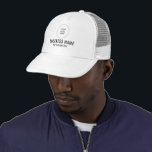 Boné Personalizável Para Ele E Seu Baseball Esportivo B<br><div class="desc">Faça o upload personalizado do logotipo da empresa comercial aqui Modelo personalizado,  o beisebol masculino e feminino e o Trucker Hat personalizado.</div>