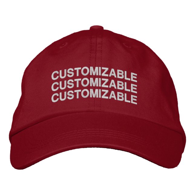 Boné PERSONALIZÁVEL Vermelho (Frente)