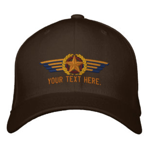 Boné Personalized Aviation Star Laurels Pilot Wings