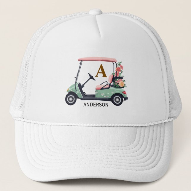 Boné Personalized Folar Golf Club Name Trucker Hat  (Frente)