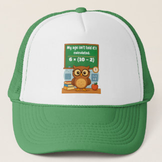 Boné Personalized Funny Math Lover Humor Owl Birthday 