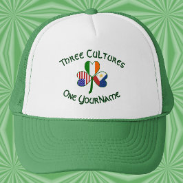 Boné Personalized Philippines Ireland USA Flag Shamrock