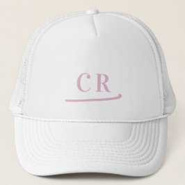 Boné Personalized Pink Monogrammed Initials Minimalist