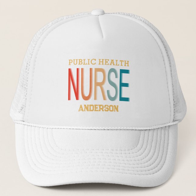 Boné Personalized Public health nurse RN gifts (Frente)