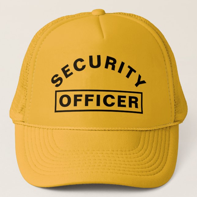 Boné Personalized SECURITY OFFICER Text StatementYellow (Frente)