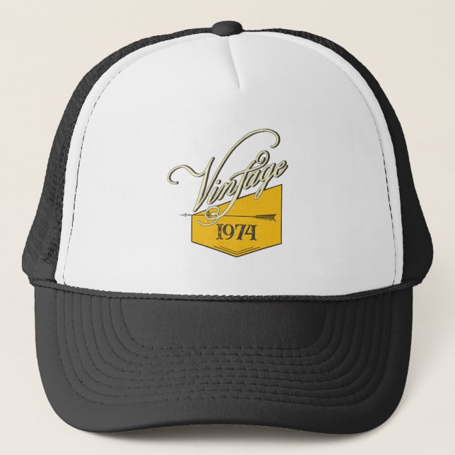 Boné Personalized Vintage 1974 Retro Birthday Gift (Frente)