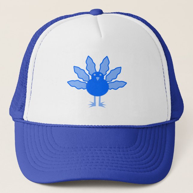 Boné Peru de Ação de Graças Bebê Menino Azul Fofo (Frente)