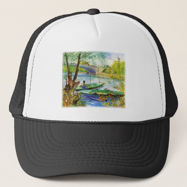 Boné Pescar em Primavera, Vincent van Gogh. (Frente)