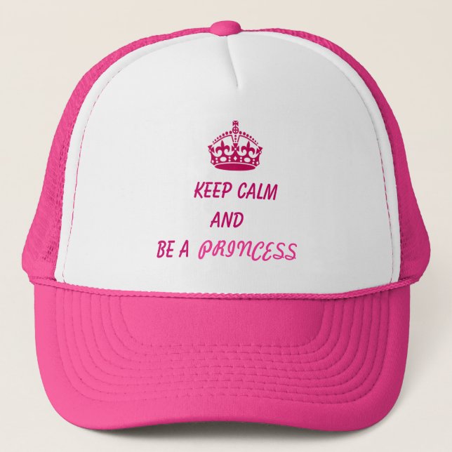 Boné Pet keep calm and be a princess (Frente)