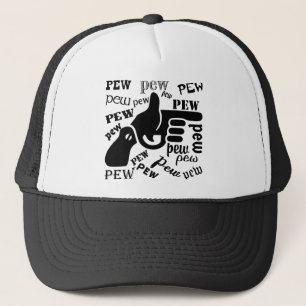 Boné Pew Pew Pew de Arma de Dedo #USAPatriotGraphics ©