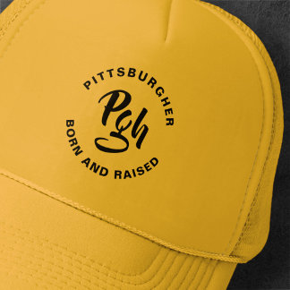 Boné Pgh Steel City Burgh Nascer Vintage Trucker Hat