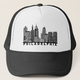 Boné Philadelphia Skyline Silhouette Trucker Hat