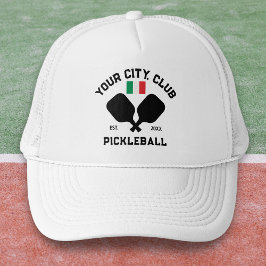 Boné Pickleball Club Team Italian Flag Pickler Gift