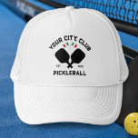 Boné Pickleball Club Team Italian Flag Pickler Gift<br><div class="desc">Standout on the pickleball court in this super cool hat featuring crossed pickleball paddles, crossed Italian flags and your custom text. Easily change the wording to include your pickleball club name, team name, city/location or any wording of your choice. Also change the font and graphic colors - just click edit/personalize....</div>
