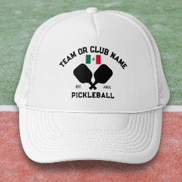 Boné Pickleball Club Team Mexico Mexican Flag Custom