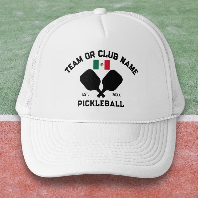 Boné Pickleball Club Team Mexico Mexican Flag Custom (Criador carregado)