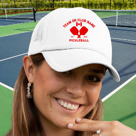 Boné Pickleball Club Team Name Canada Flag Custom