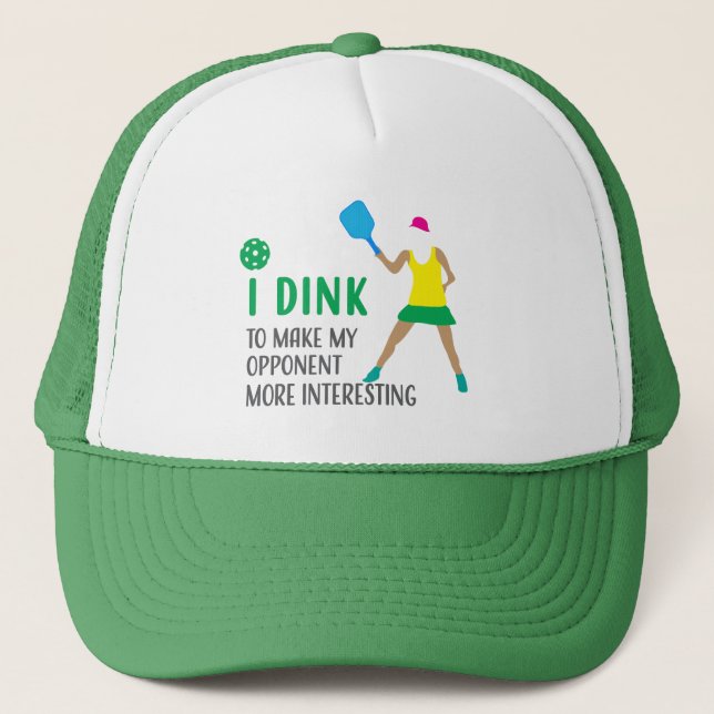 Boné Pickleball Dink Engraçado das Mulheres (Frente)
