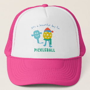Boné Pickleball do Dia de Pickleball Feliz e Cheio