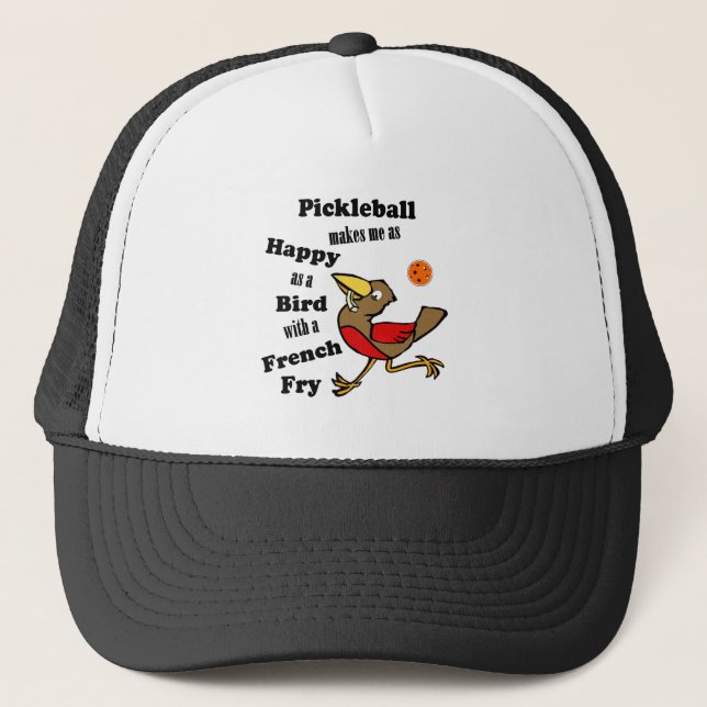 Boné Pickleball - Tão Feliz Como Um Pássaro Com Um Fran (Frente)