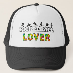 Boné Pickleball Word Male Silhouettes Lover Ball