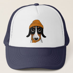 Boné Piebald Dachshund Hipster Cachorro Cachorro Hat