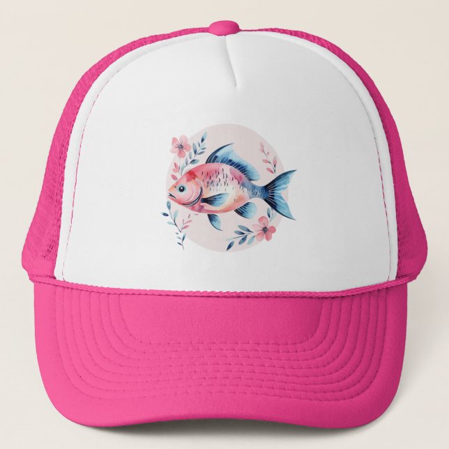 Boné Pink Fish Art Tee (Frente)