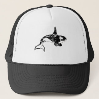 Boné Pinte a arte da orca do Splatter
